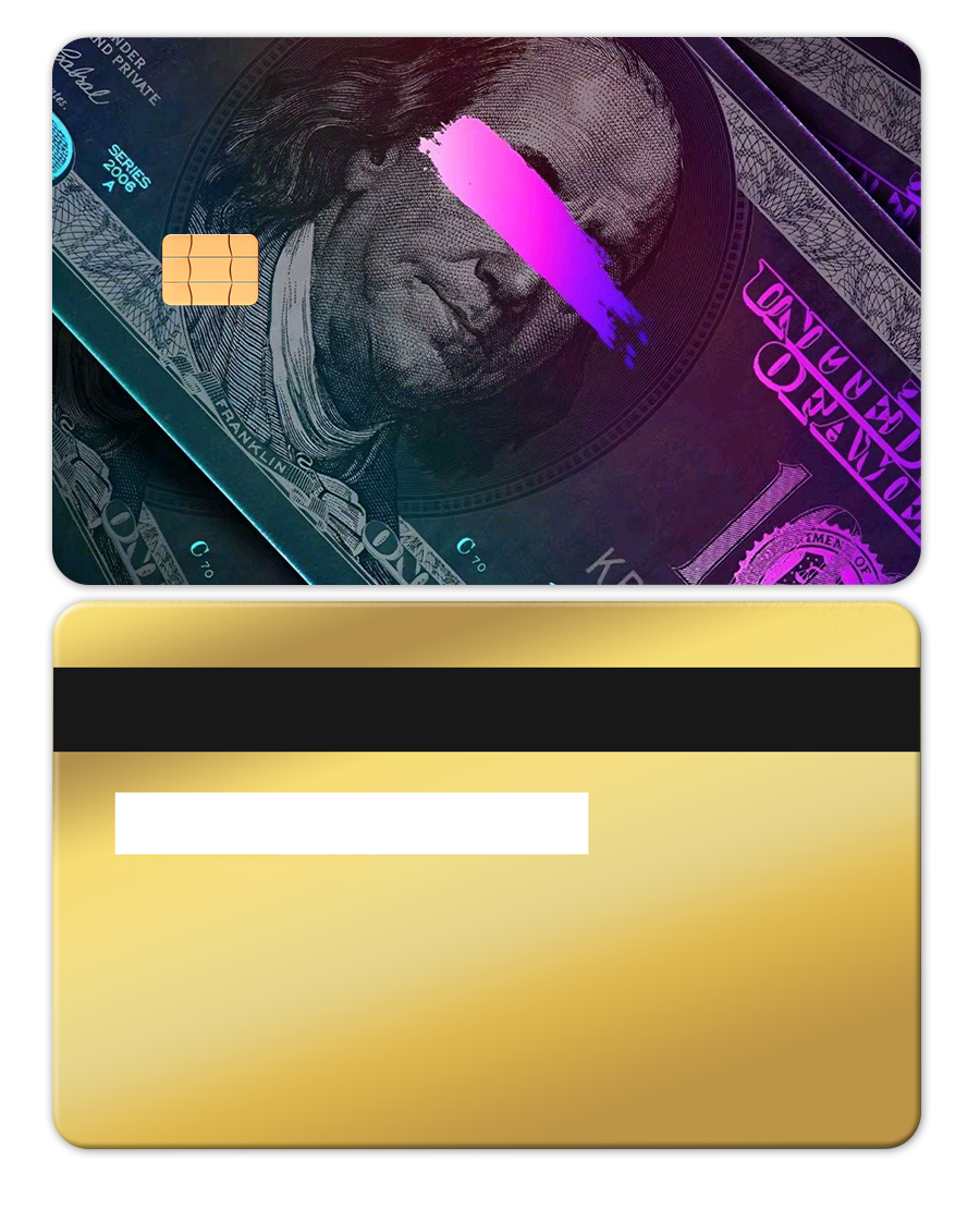 Elite Neon Franklin metal card with meticulous finishing, premium custom metal card for international buyers