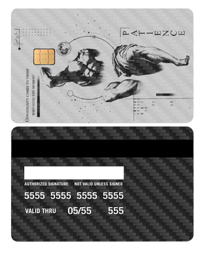 Luxury edition Overpowered metal card with detailed engraving, high-quality metal card for collectors