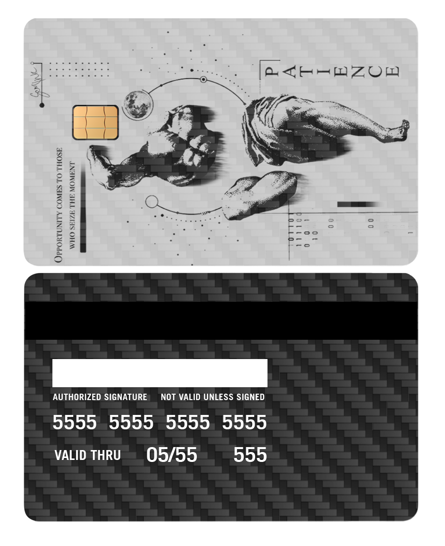Luxury edition Overpowered metal card with detailed engraving, high-quality metal card for collectors