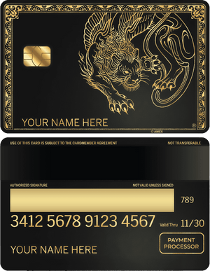 Premium panther metal card designed for elite custom metal card clients worldwide