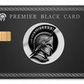 Premier Black Spartan metal card by Gold Wraps, premium stainless steel warrior design