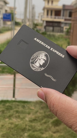 Video reel showcasing Black Centurion American Express metal card with luxurious design, premium craftsmanship, and elite international appeal
