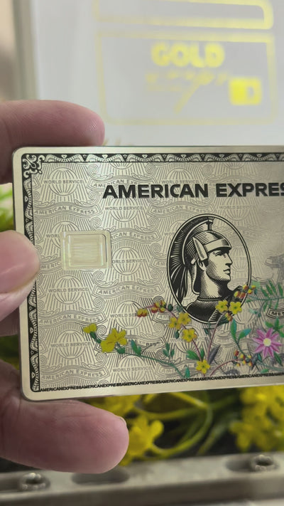 High-end Flowers Platinum American Express metal card designed for premium global banking and executive clients