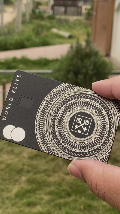 High-end Goldman Lampe black metal card crafted for international premium clients