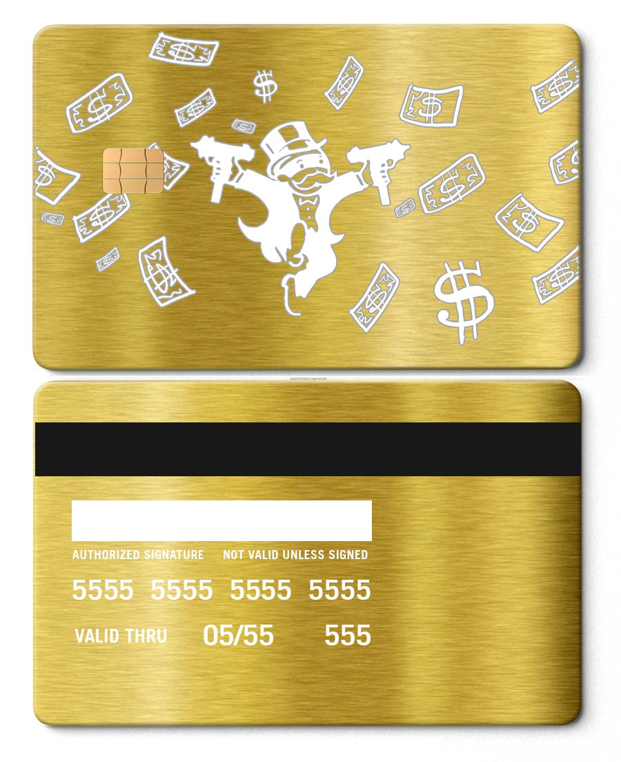 Exclusive limited edition Raining Monopoly metal card with unique engraving, high-end custom metal card worldwide