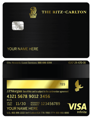 Exclusive Ritz-Carlton metal card designed for premium hospitality clients