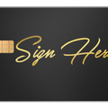 Signature metal card by Gold Wraps, personalised stainless steel card with your signature