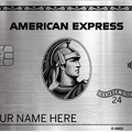 Platinum AMEX metal card by Gold Wraps, premium silver stainless steel luxury card