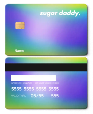Exclusive limited edition Sugar Daddy metal card with unique engraving, high-end custom metal card worldwide