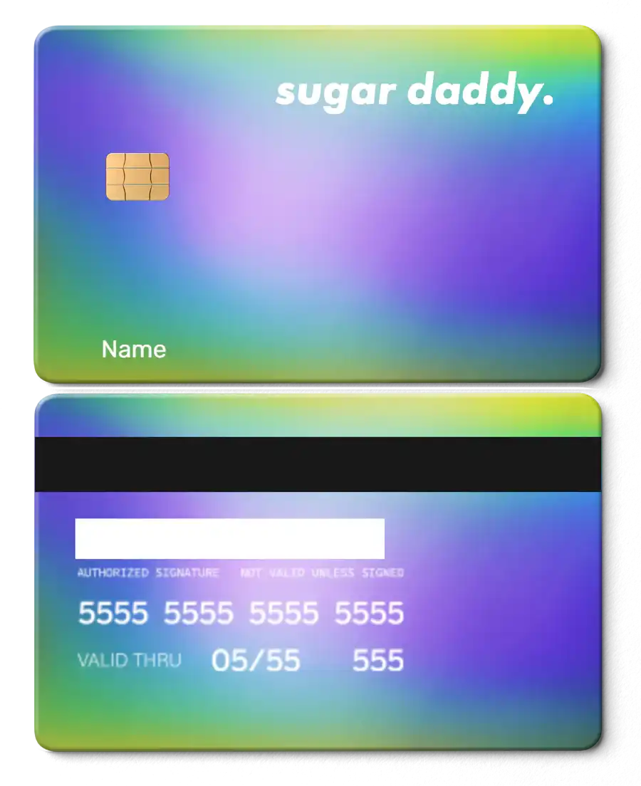 Exclusive limited edition Sugar Daddy metal card with unique engraving, high-end custom metal card worldwide