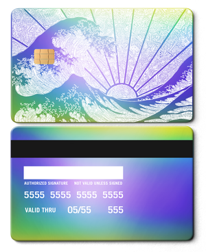 Exclusive limited edition The Great Wave metal card with unique engraving, high-end custom metal card worldwide