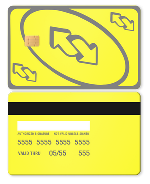 Exclusive UNO Reverse metal card with premium metal finish, high-end custom metal card for international buyers