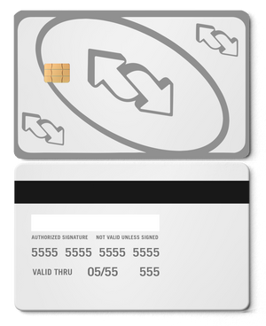 Premium artwork series UNO Reverse metal card with intricate engraving, elite custom metal card worldwide