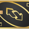 UNO Reverse metal card by Gold Wraps, premium stainless steel novelty card