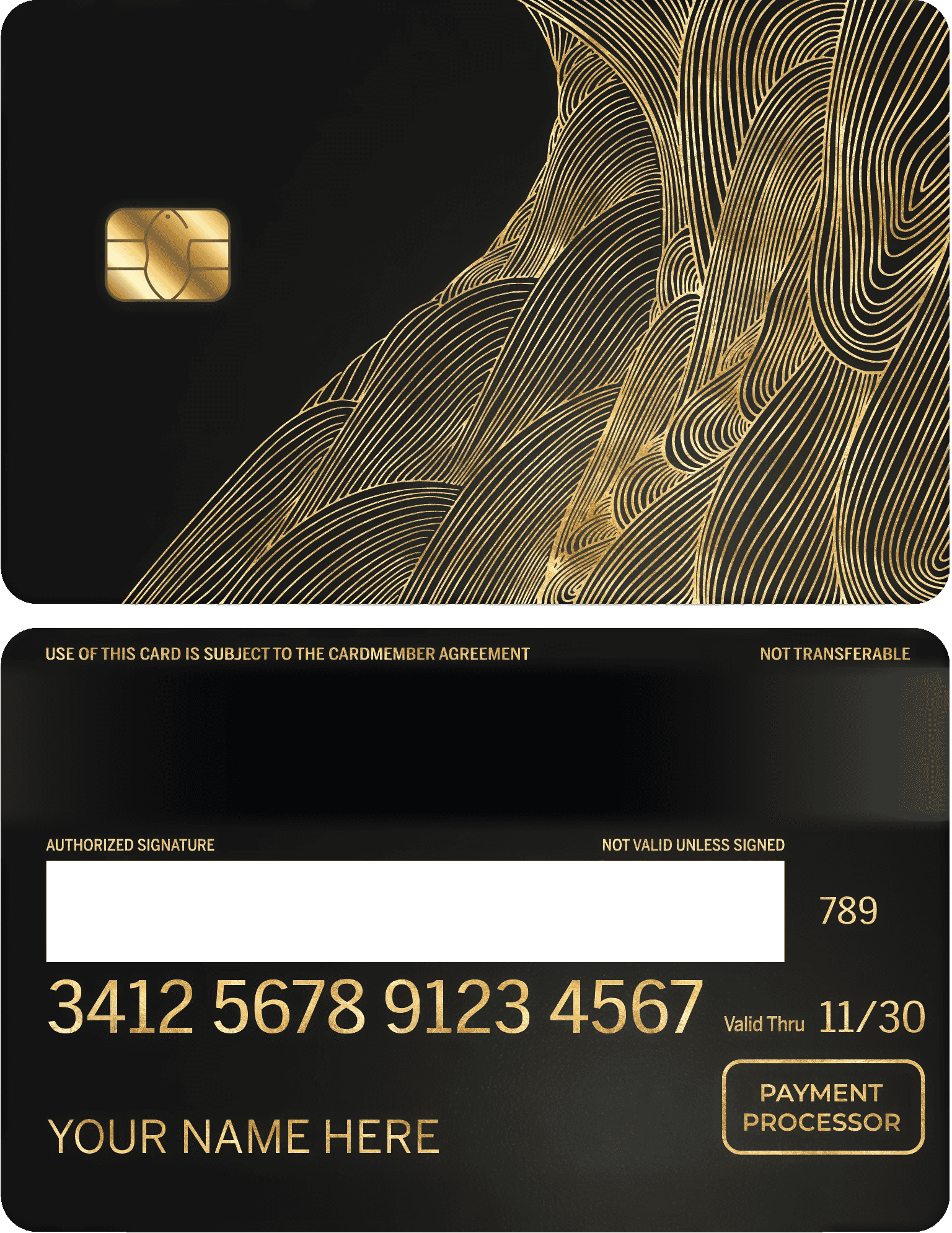 Premium Wavy Mahol vertical metal card designed for elite custom metal card collectors