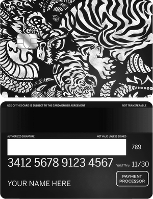 Exclusive Yakuza vertical metal card with high-end engraved artwork