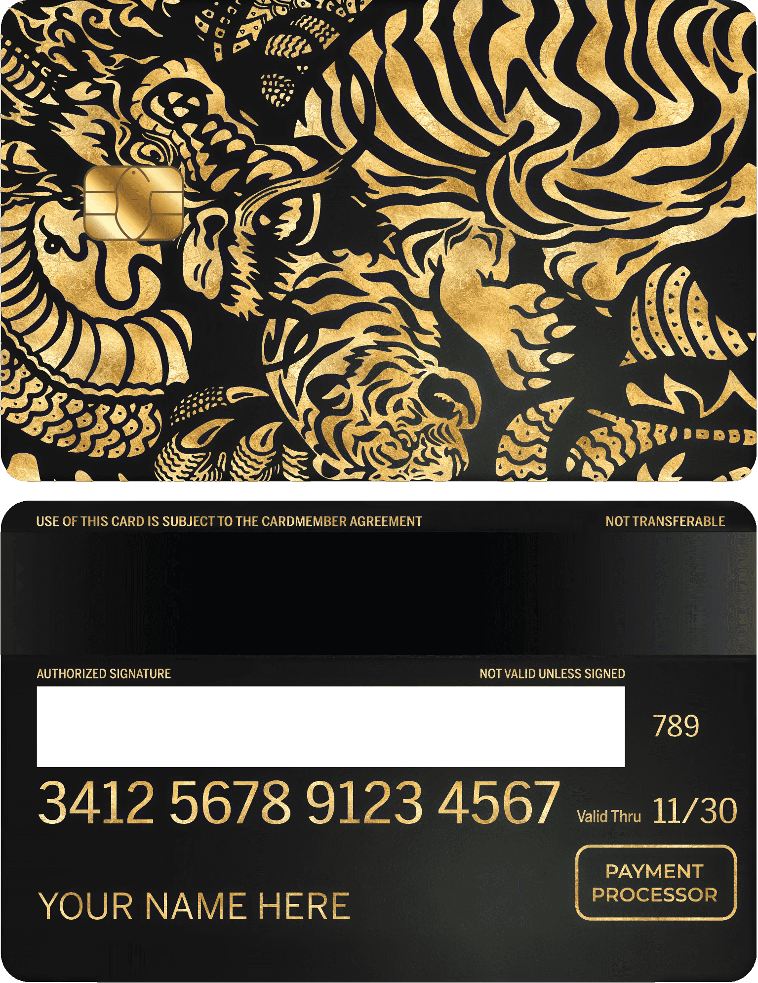 Premium Yakuza vertical metal card designed for elite custom metal card collectors